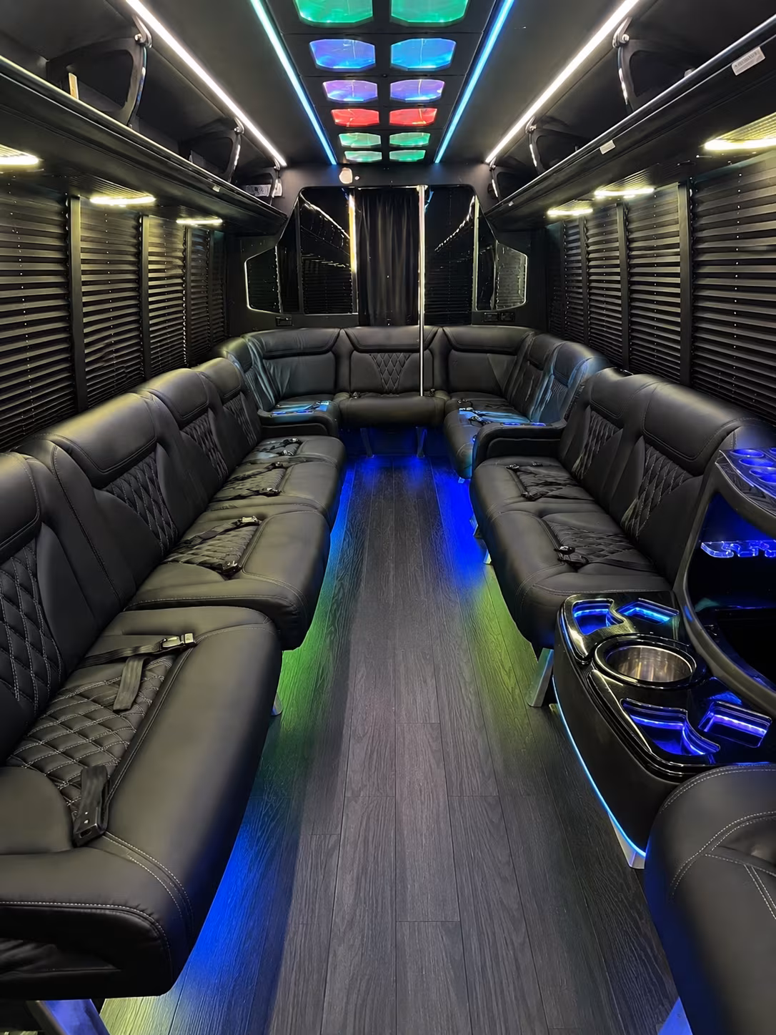 victoria 20 passenger party bus interior